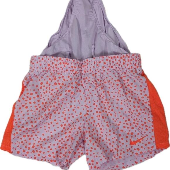 Girls Nike Dri-FIT Printed Tempo Running Shorts Doll Rush Orange - Picture 3 of 3
